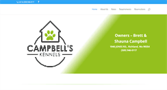 Desktop Screenshot of campbellskennels.com