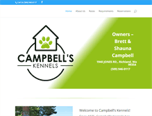 Tablet Screenshot of campbellskennels.com